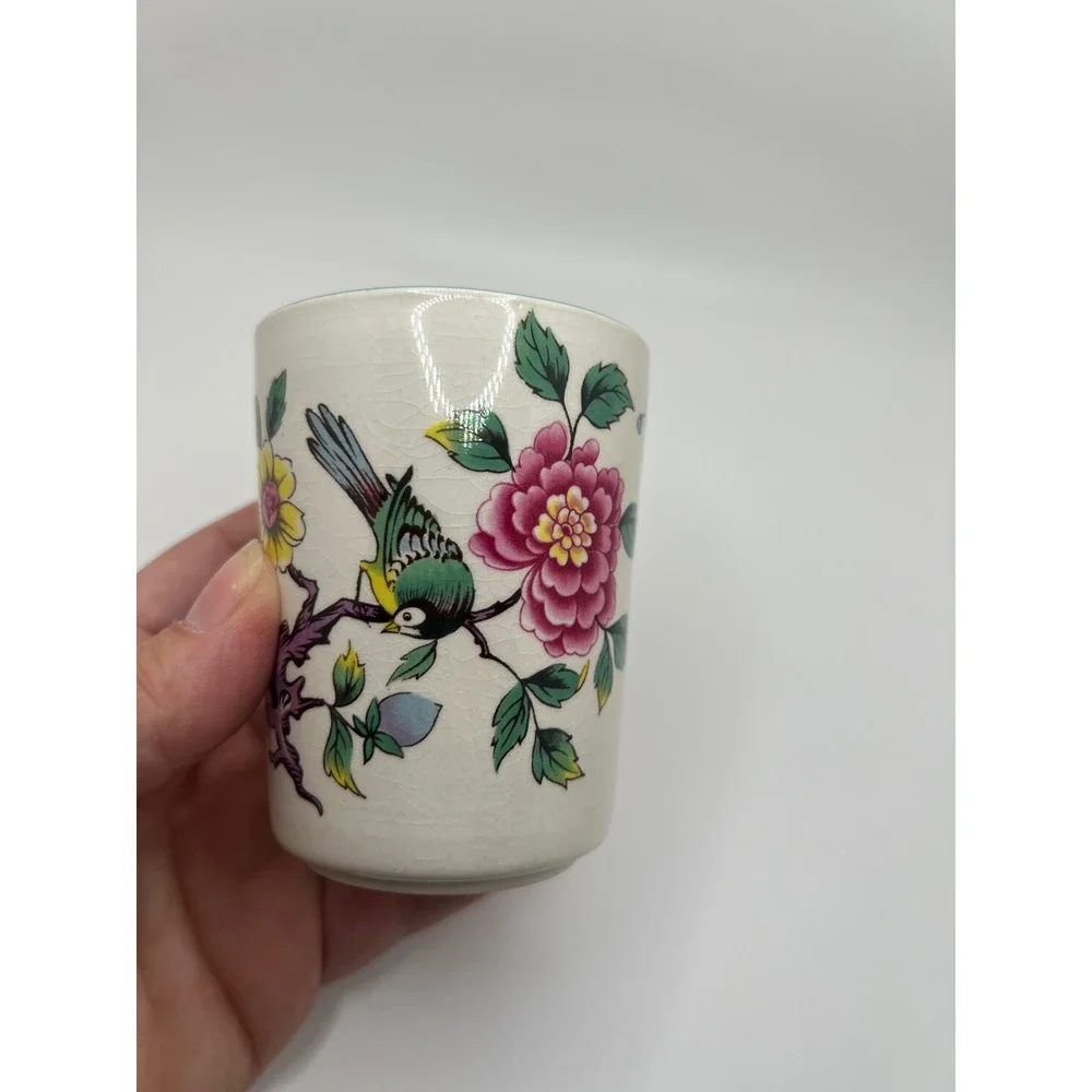 Vintage Old Foley James Kent Chinese Rose 3pc Floral Vanity Bathroom Set